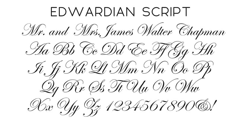 Font Kartu Nama Edwardian Script MakinTahu.com