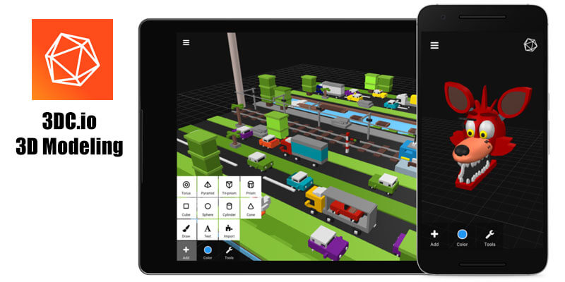 Aplikasi Desain Grafis Terbaik Android 3DC.io 3D Modeling
